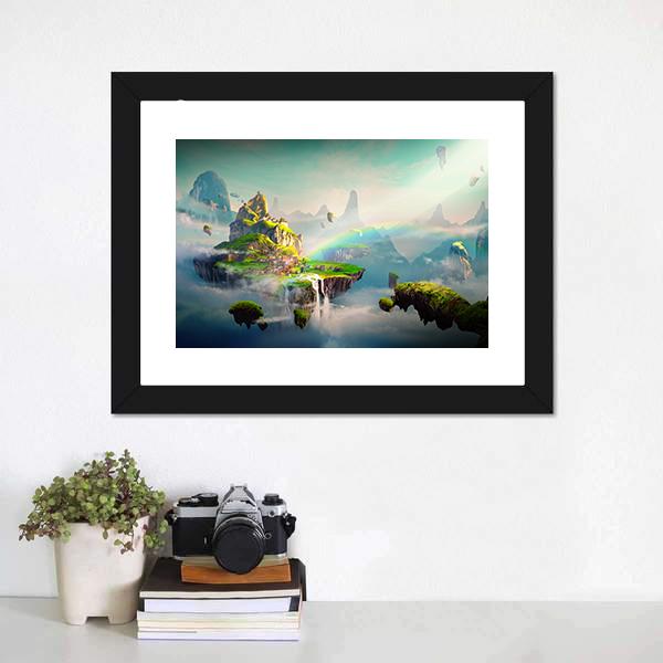 View Of Island Canvas Wall Art-1 Piece-Framed Print-20" x 16"-Tiaracle