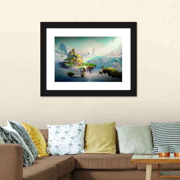 View Of Island Canvas Wall Art-3 Horizontal-Gallery Wrap-25" x 16"-Tiaracle