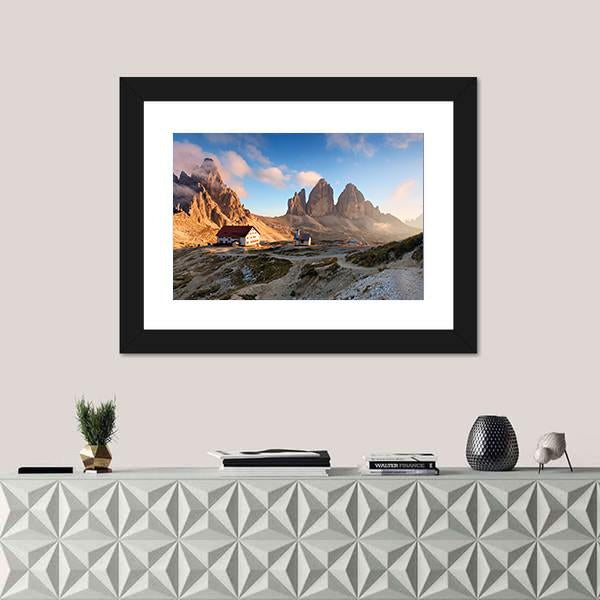 View Of Italy Dolomites Canvas Wall Art-1 Piece-Framed Print-20" x 16"-Tiaracle