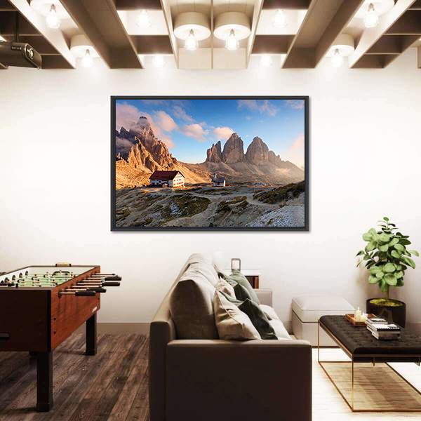 View Of Italy Dolomites Canvas Wall Art-5 Horizontal-Gallery Wrap-22" x 12"-Tiaracle