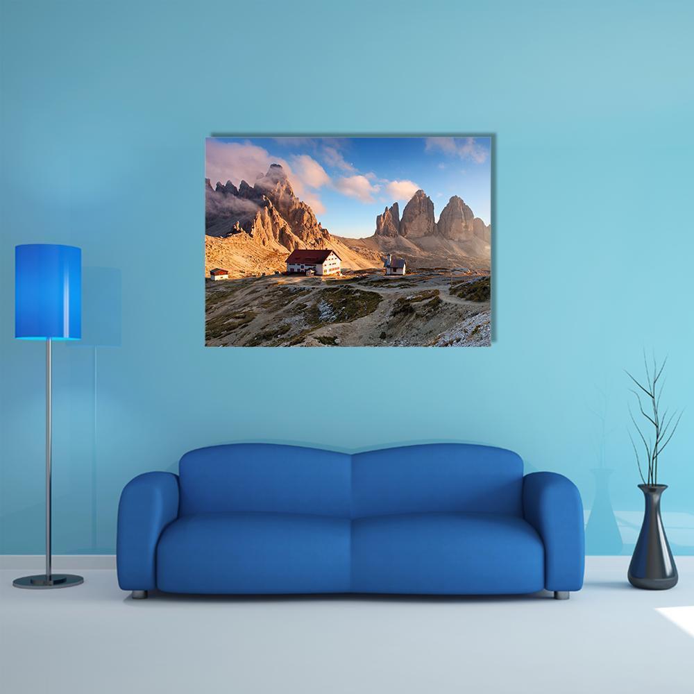 View Of Italy Dolomites Canvas Wall Art-1 Piece-Gallery Wrap-48" x 32"-Tiaracle