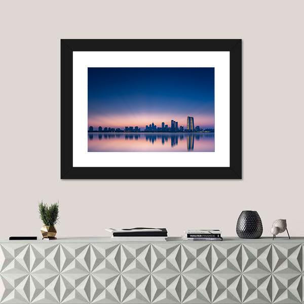 View Of Jinji Lake In Suzhou City Canvas Wall Art-1 Piece-Framed Print-20" x 16"-Tiaracle