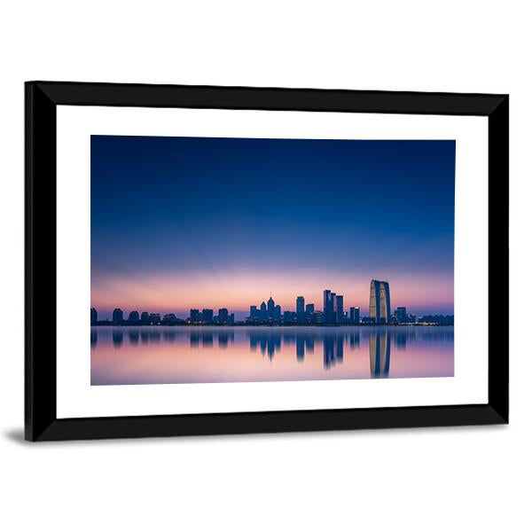 View Of Jinji Lake In Suzhou City Canvas Wall Art-3 Horizontal-Gallery Wrap-25" x 16"-Tiaracle
