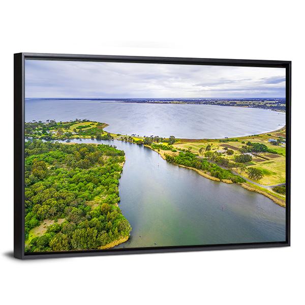 View Of Jones Bay At Gippsland Lakes Reserve Canvas Wall Art-3 Horizontal-Gallery Wrap-25&quot; x 16&quot;-Tiaracle