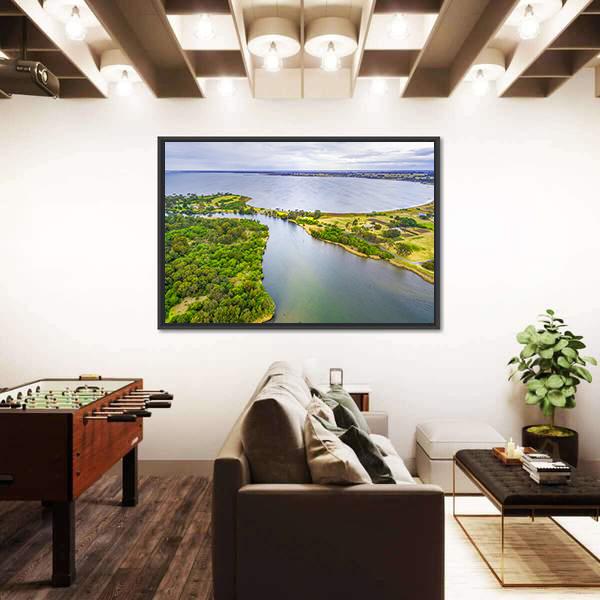 View Of Jones Bay At Gippsland Lakes Reserve Canvas Wall Art-3 Horizontal-Gallery Wrap-25&quot; x 16&quot;-Tiaracle