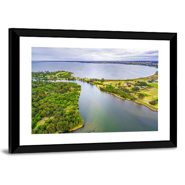View Of Jones Bay At Gippsland Lakes Reserve Canvas Wall Art-3 Horizontal-Gallery Wrap-25&quot; x 16&quot;-Tiaracle