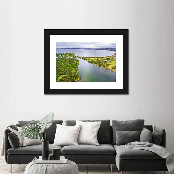 View Of Jones Bay At Gippsland Lakes Reserve Canvas Wall Art-3 Horizontal-Gallery Wrap-25&quot; x 16&quot;-Tiaracle