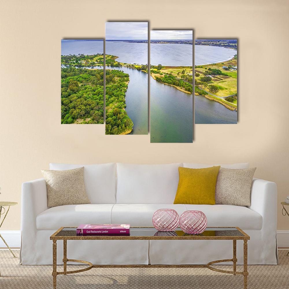 View Of Jones Bay At Gippsland Lakes Reserve Canvas Wall Art-4 Pop-Gallery Wrap-50" x 32"-Tiaracle