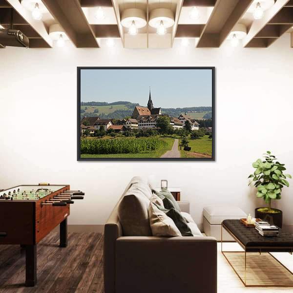 View of Kappel Monastery In Switzerland Canvas Wall Art-3 Horizontal-Gallery Wrap-25" x 16"-Tiaracle