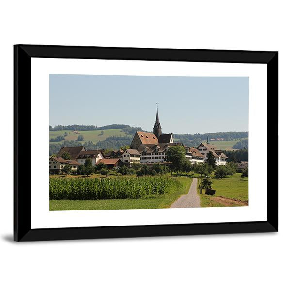 View of Kappel Monastery In Switzerland Canvas Wall Art-3 Horizontal-Gallery Wrap-25" x 16"-Tiaracle