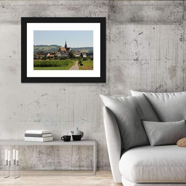 View of Kappel Monastery In Switzerland Canvas Wall Art-3 Horizontal-Gallery Wrap-25" x 16"-Tiaracle