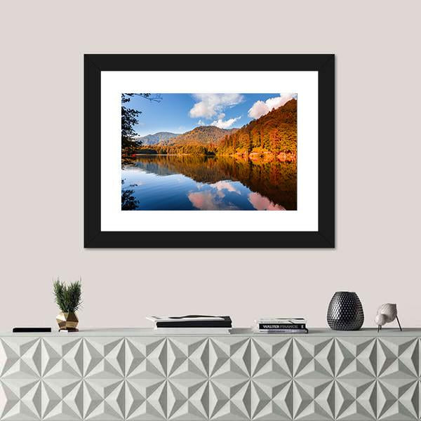 View Of Karagol Black Lake Canvas Wall Art-1 Piece-Framed Print-20" x 16"-Tiaracle