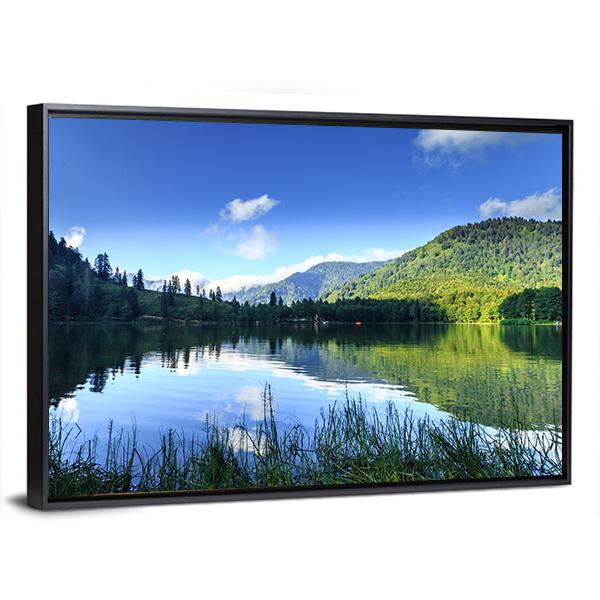 View Of Karagol Black Lake Canvas Wall Art-3 Horizontal-Gallery Wrap-25" x 16"-Tiaracle