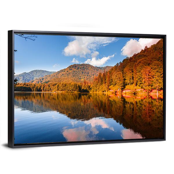 View Of Karagol Black Lake Canvas Wall Art-3 Horizontal-Gallery Wrap-25" x 16"-Tiaracle