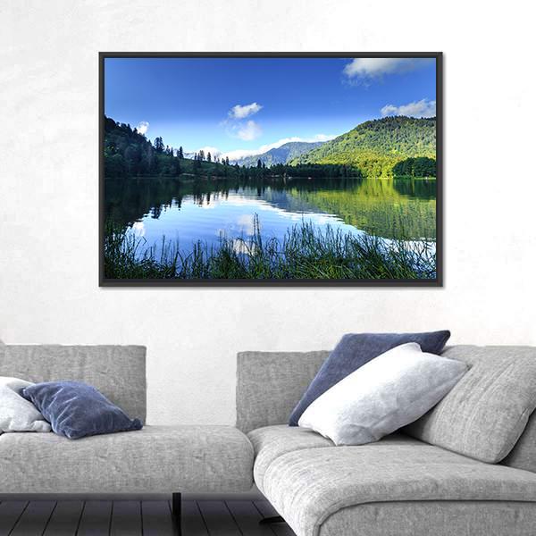 View Of Karagol Black Lake Canvas Wall Art-3 Horizontal-Gallery Wrap-25" x 16"-Tiaracle