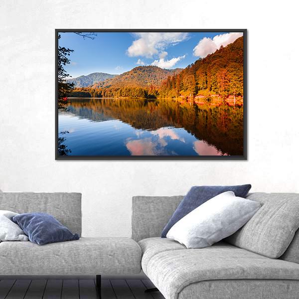 View Of Karagol Black Lake Canvas Wall Art-3 Horizontal-Gallery Wrap-25" x 16"-Tiaracle