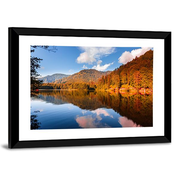 View Of Karagol Black Lake Canvas Wall Art-3 Horizontal-Gallery Wrap-25" x 16"-Tiaracle