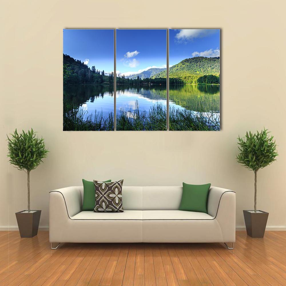 View Of Karagol Black Lake Canvas Wall Art-3 Horizontal-Gallery Wrap-37" x 24"-Tiaracle