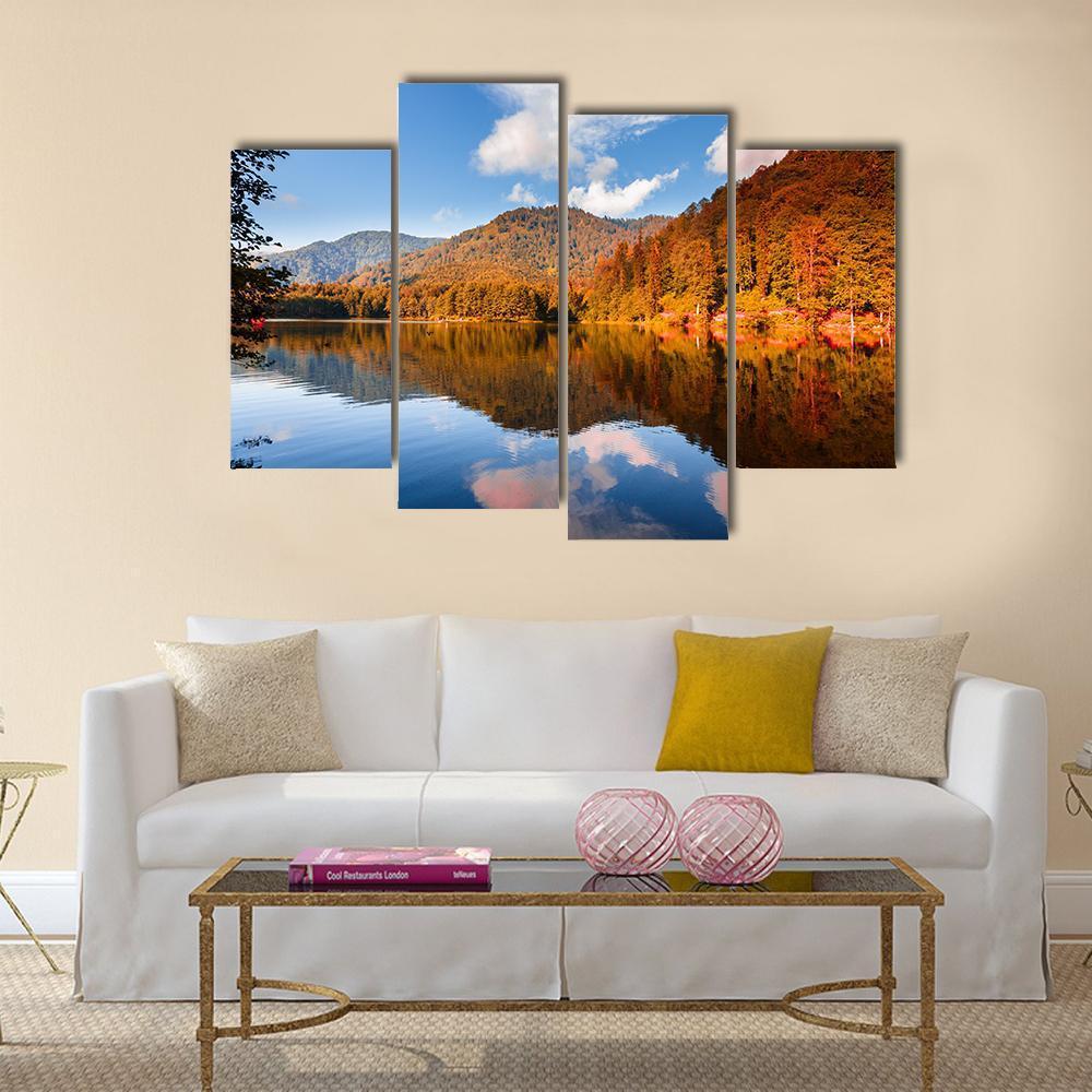 View Of Karagol Black Lake Canvas Wall Art-4 Pop-Gallery Wrap-50" x 32"-Tiaracle