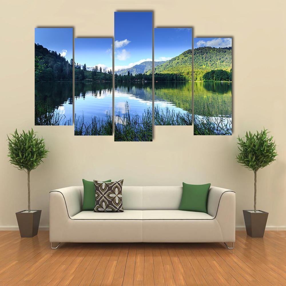 View Of Karagol Black Lake Canvas Wall Art-5 Pop-Gallery Wrap-47" x 32"-Tiaracle