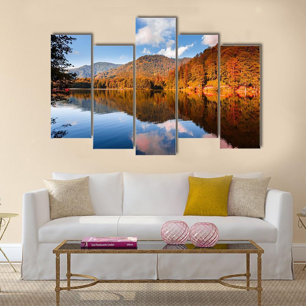 View Of Karagol Black Lake Canvas Wall Art-5 Pop-Gallery Wrap-47" x 32"-Tiaracle
