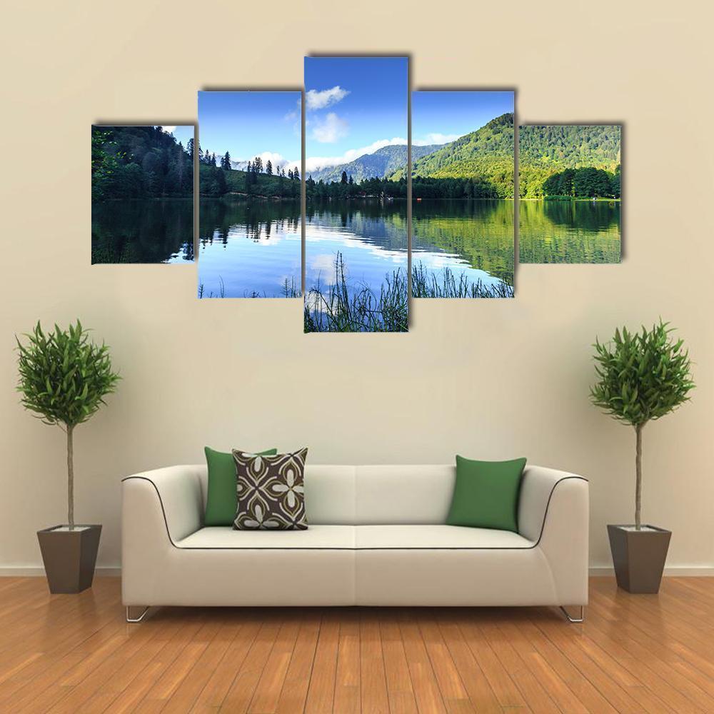 View Of Karagol Black Lake Canvas Wall Art-5 Star-Gallery Wrap-62" x 32"-Tiaracle
