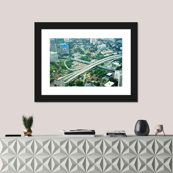 View Of Kuala Lumpur Panoramic Canvas Wall Art-1 Piece-36" x 12"-Tiaracle