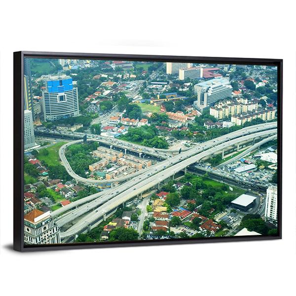 View Of Kuala Lumpur Panoramic Canvas Wall Art-1 Piece-36" x 12"-Tiaracle