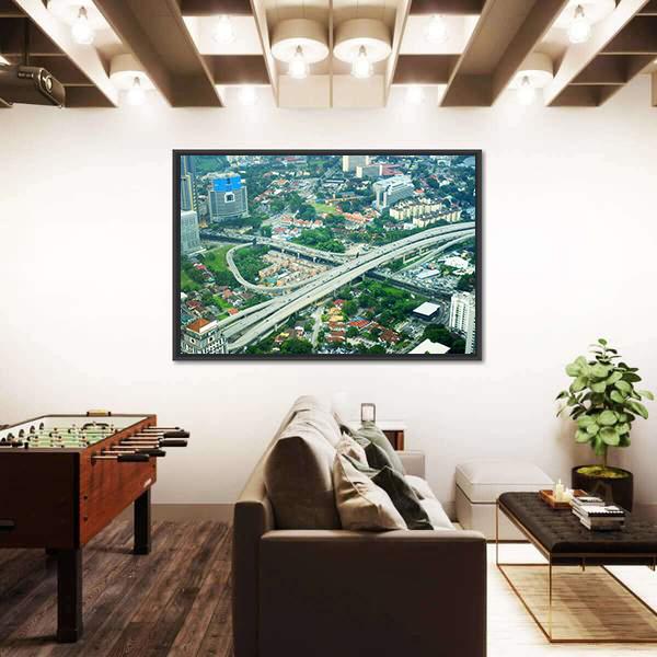 View Of Kuala Lumpur Panoramic Canvas Wall Art-1 Piece-36" x 12"-Tiaracle