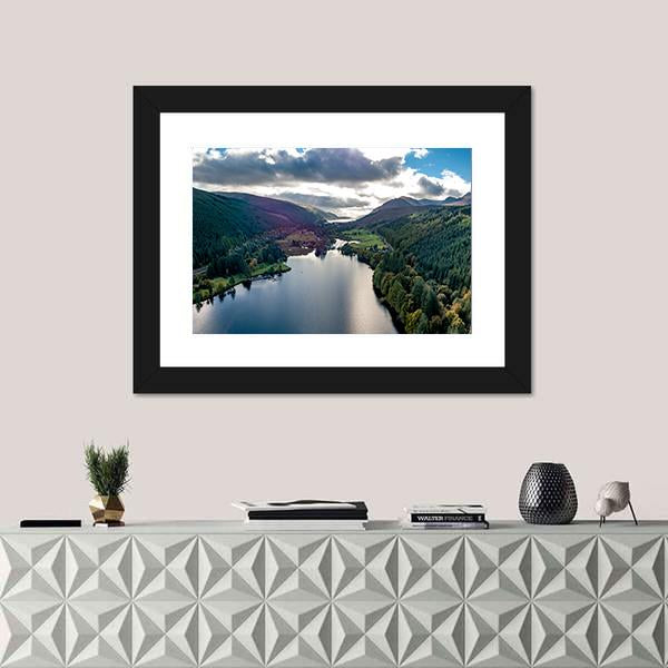 View Of Laggan In Scotland Panoramic Canvas Wall Art-1 Piece-36" x 12"-Tiaracle