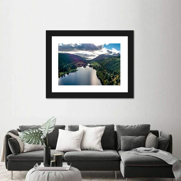 View Of Laggan In Scotland Panoramic Canvas Wall Art-1 Piece-36" x 12"-Tiaracle