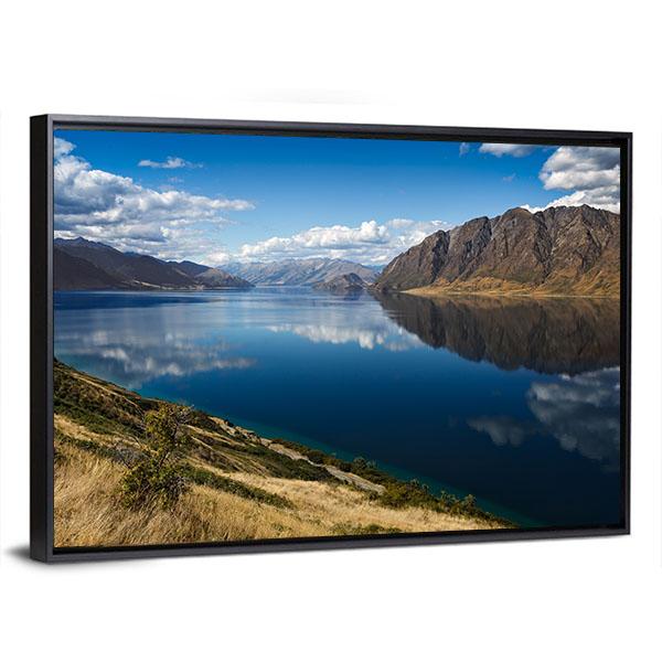 View Of Lake Hawea Canvas Wall Art-3 Horizontal-Gallery Wrap-25" x 16"-Tiaracle