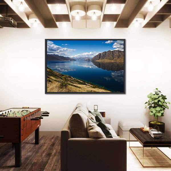 View Of Lake Hawea Canvas Wall Art-3 Horizontal-Gallery Wrap-25" x 16"-Tiaracle