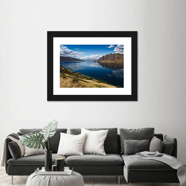 View Of Lake Hawea Canvas Wall Art-3 Horizontal-Gallery Wrap-25" x 16"-Tiaracle