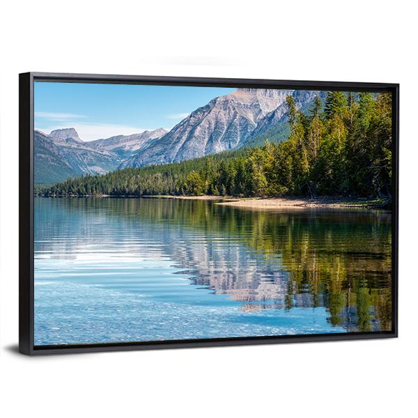 View Of Lake McDonald Canvas Wall Art-3 Horizontal-Gallery Wrap-25" x 16"-Tiaracle