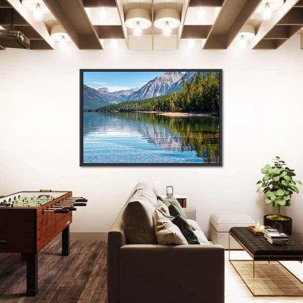 View Of Lake McDonald Canvas Wall Art-3 Horizontal-Gallery Wrap-25" x 16"-Tiaracle