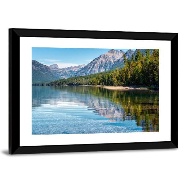 View Of Lake McDonald Canvas Wall Art-3 Horizontal-Gallery Wrap-25" x 16"-Tiaracle