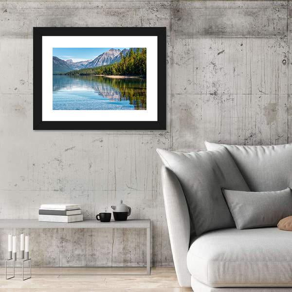 View Of Lake McDonald Canvas Wall Art-3 Horizontal-Gallery Wrap-25" x 16"-Tiaracle