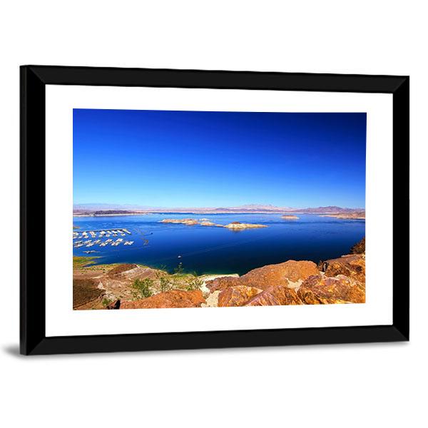 View Of Lake Mead Canvas Wall Art-5 Horizontal-Gallery Wrap-22" x 12"-Tiaracle