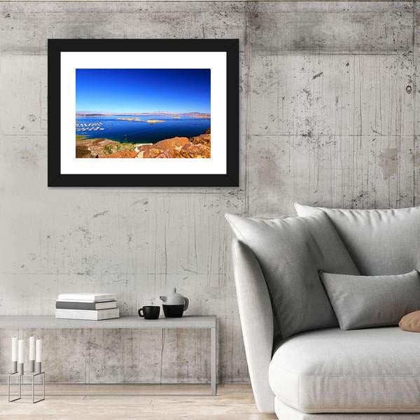View Of Lake Mead Canvas Wall Art-5 Horizontal-Gallery Wrap-22" x 12"-Tiaracle