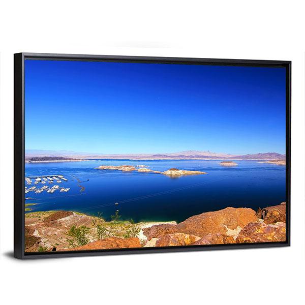 View Of Lake Mead Canvas Wall Art-5 Horizontal-Gallery Wrap-22" x 12"-Tiaracle