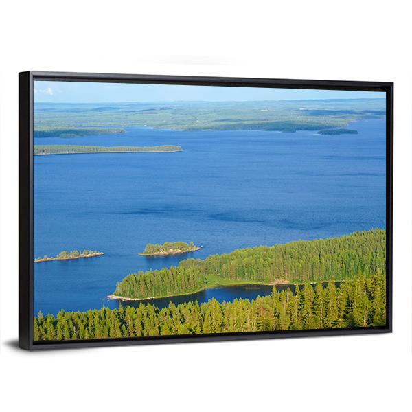 View Of Lake Pielinen In Finland Canvas Wall Art-3 Horizontal-Gallery Wrap-25" x 16"-Tiaracle