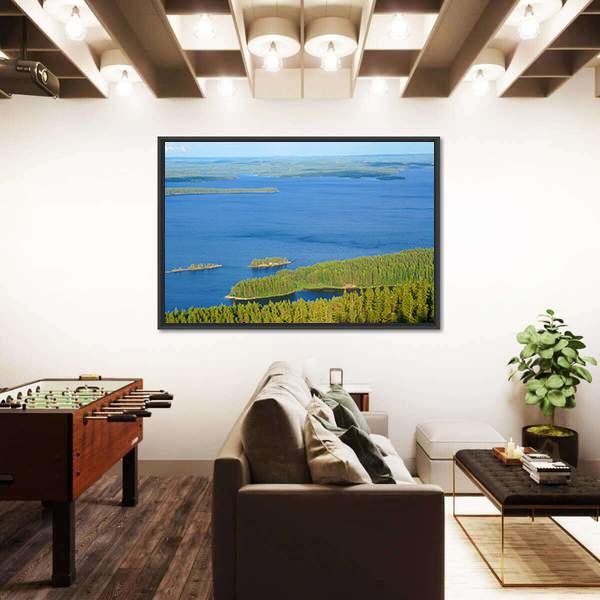 View Of Lake Pielinen In Finland Canvas Wall Art-3 Horizontal-Gallery Wrap-25" x 16"-Tiaracle
