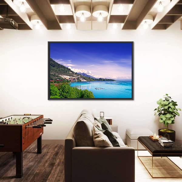View Of Lake Toba Canvas Wall Art-3 Horizontal-Gallery Wrap-25" x 16"-Tiaracle