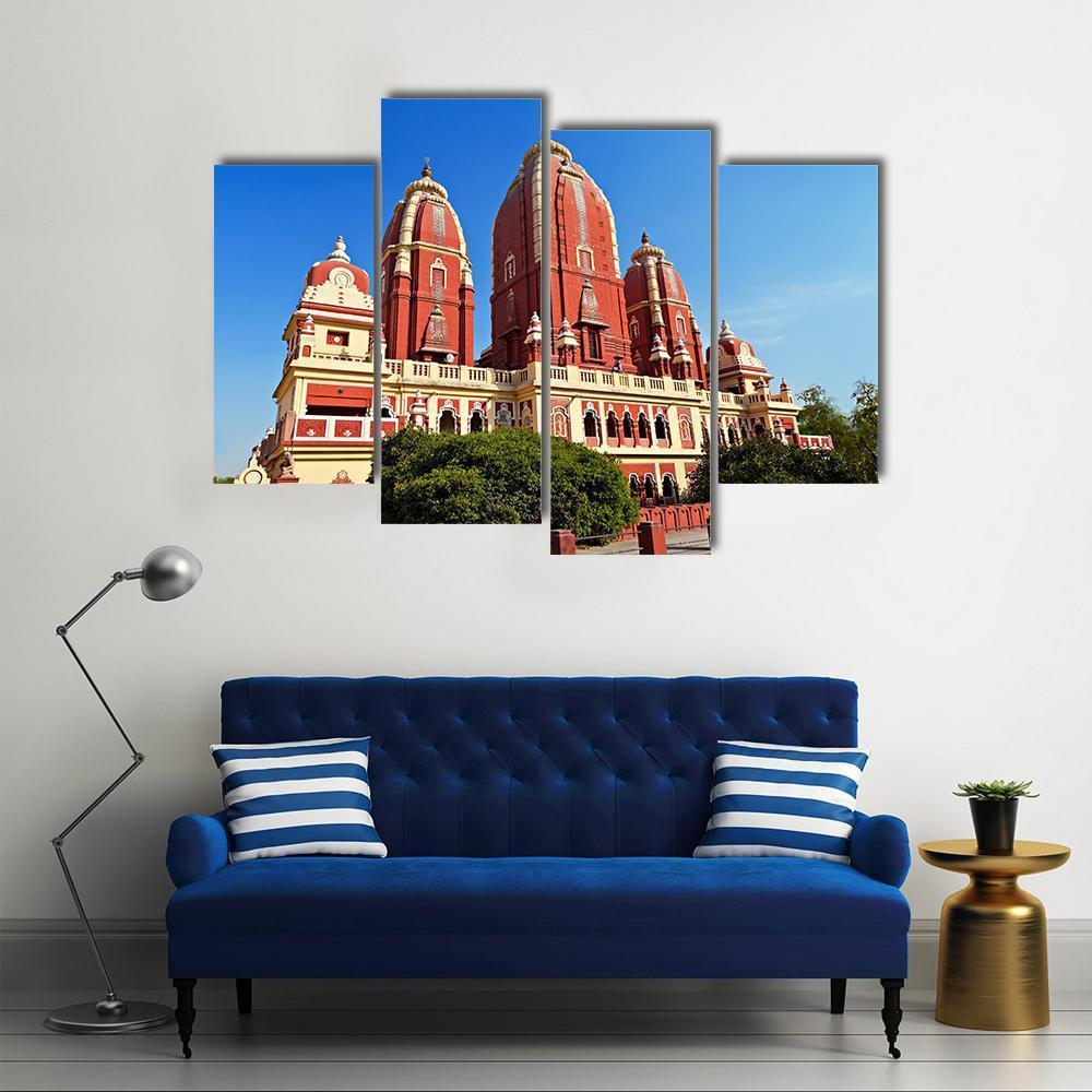 View Of Laxmi Narayan Temple In New Delhi Canvas Wall Art-4 Pop-Gallery Wrap-50" x 32"-Tiaracle