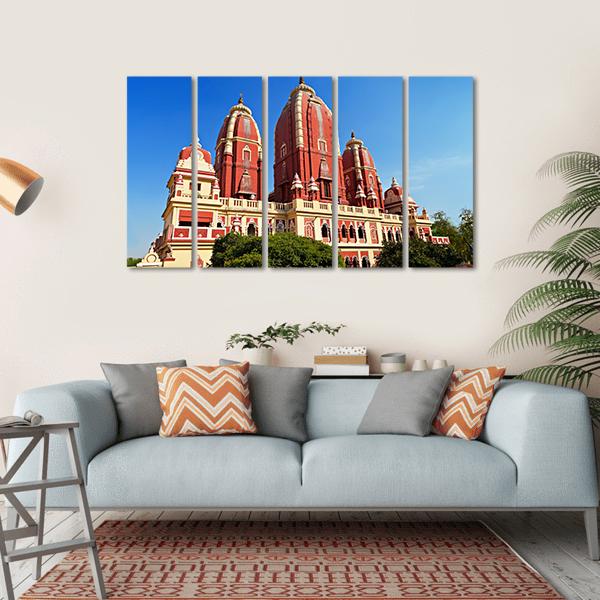 View Of Laxmi Narayan Temple In New Delhi Canvas Wall Art-5 Horizontal-Gallery Wrap-22&quot; x 12&quot;-Tiaracle