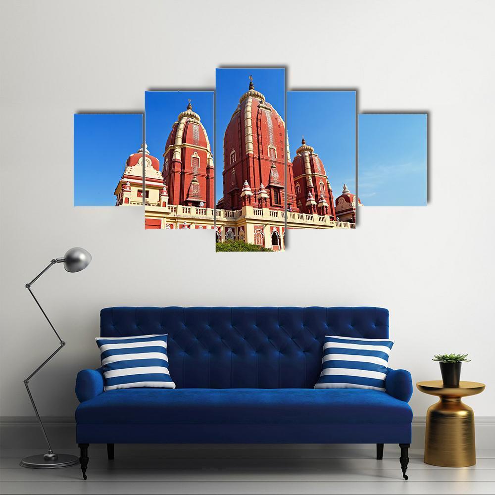 View Of Laxmi Narayan Temple In New Delhi Canvas Wall Art-5 Star-Gallery Wrap-62" x 32"-Tiaracle