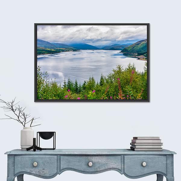 View Of Loch Carron Canvas Wall Art-1 Piece-Floating Frame-24" x 16"-Tiaracle