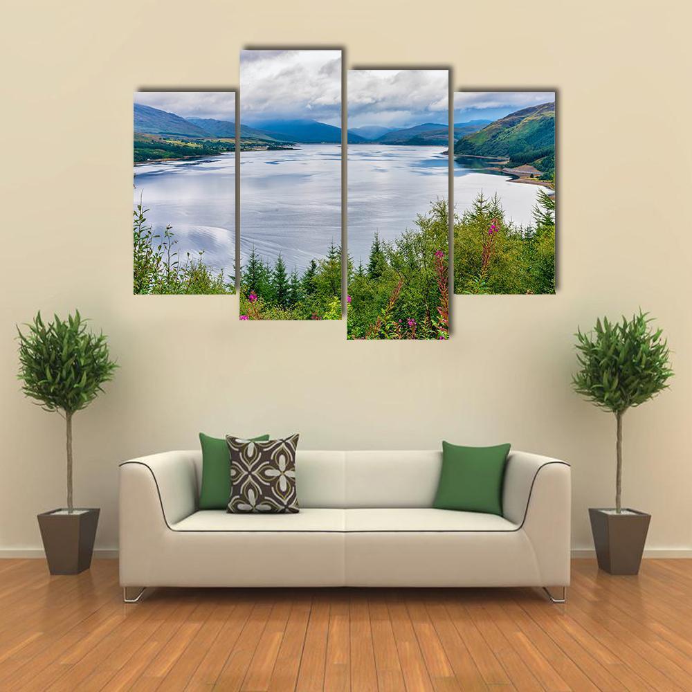 View Of Loch Carron Canvas Wall Art-4 Pop-Gallery Wrap-50" x 32"-Tiaracle