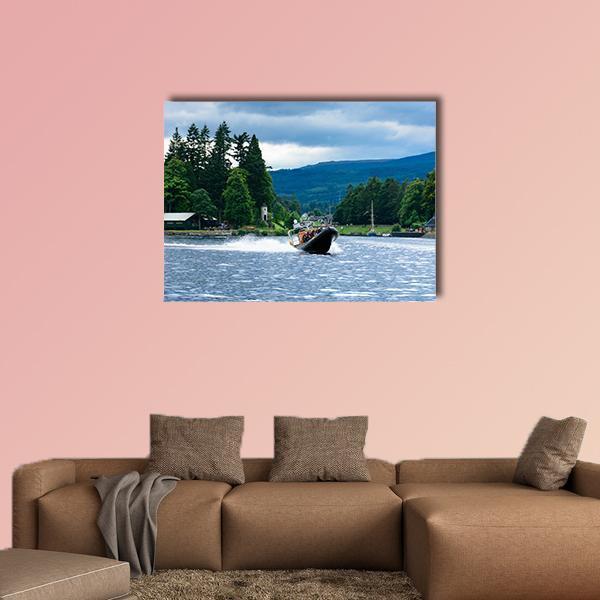 View Of Loch Ness In Scotland Canvas Wall Art-1 Piece-Gallery Wrap-48" x 32"-Tiaracle